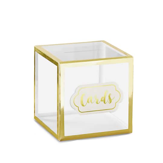 Kate Aspen&#xAE; Gold Frame Acrylic Collapsible Card Box